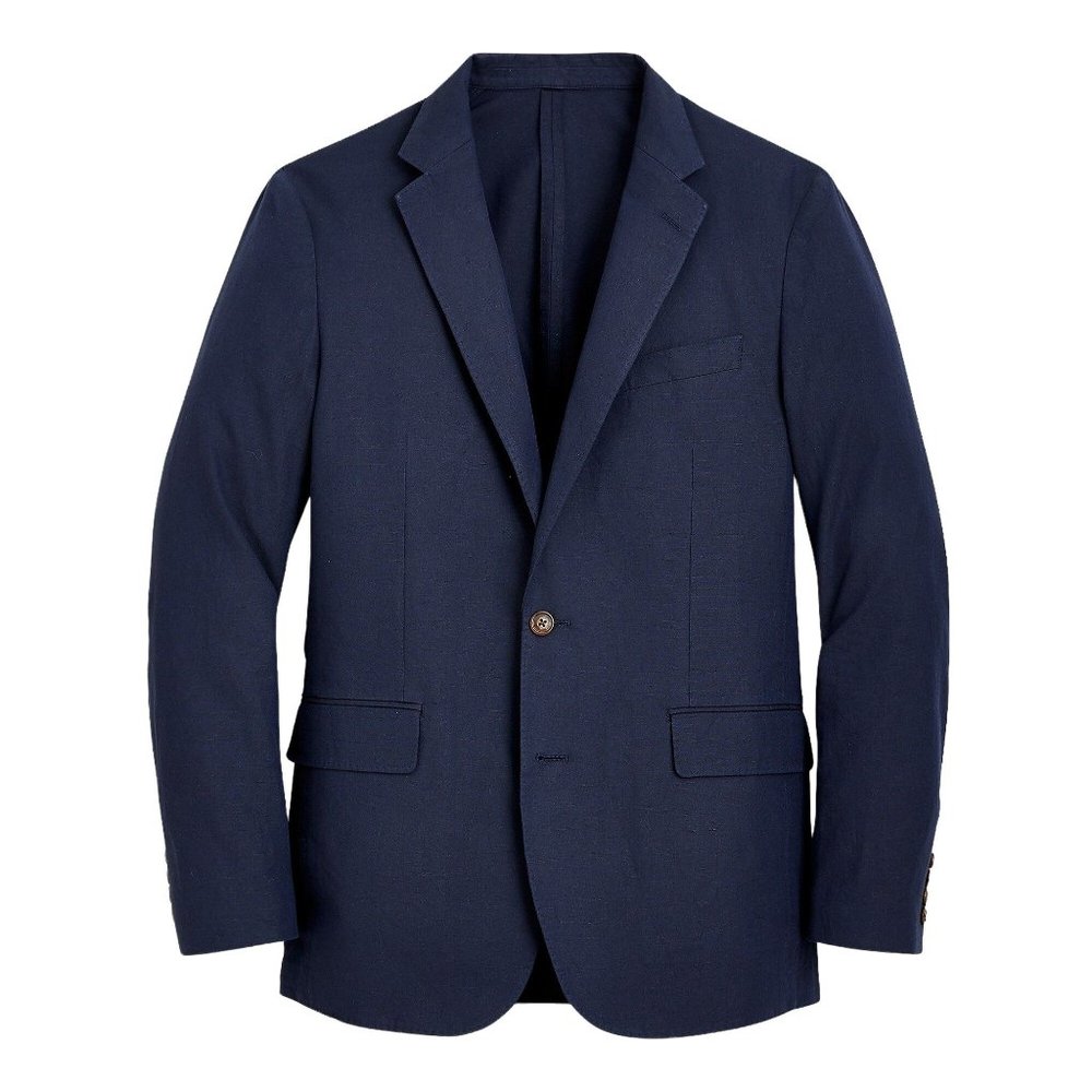 J. Crew Ludlow Slim suit jacket blazer cotton linen AU429 36/R